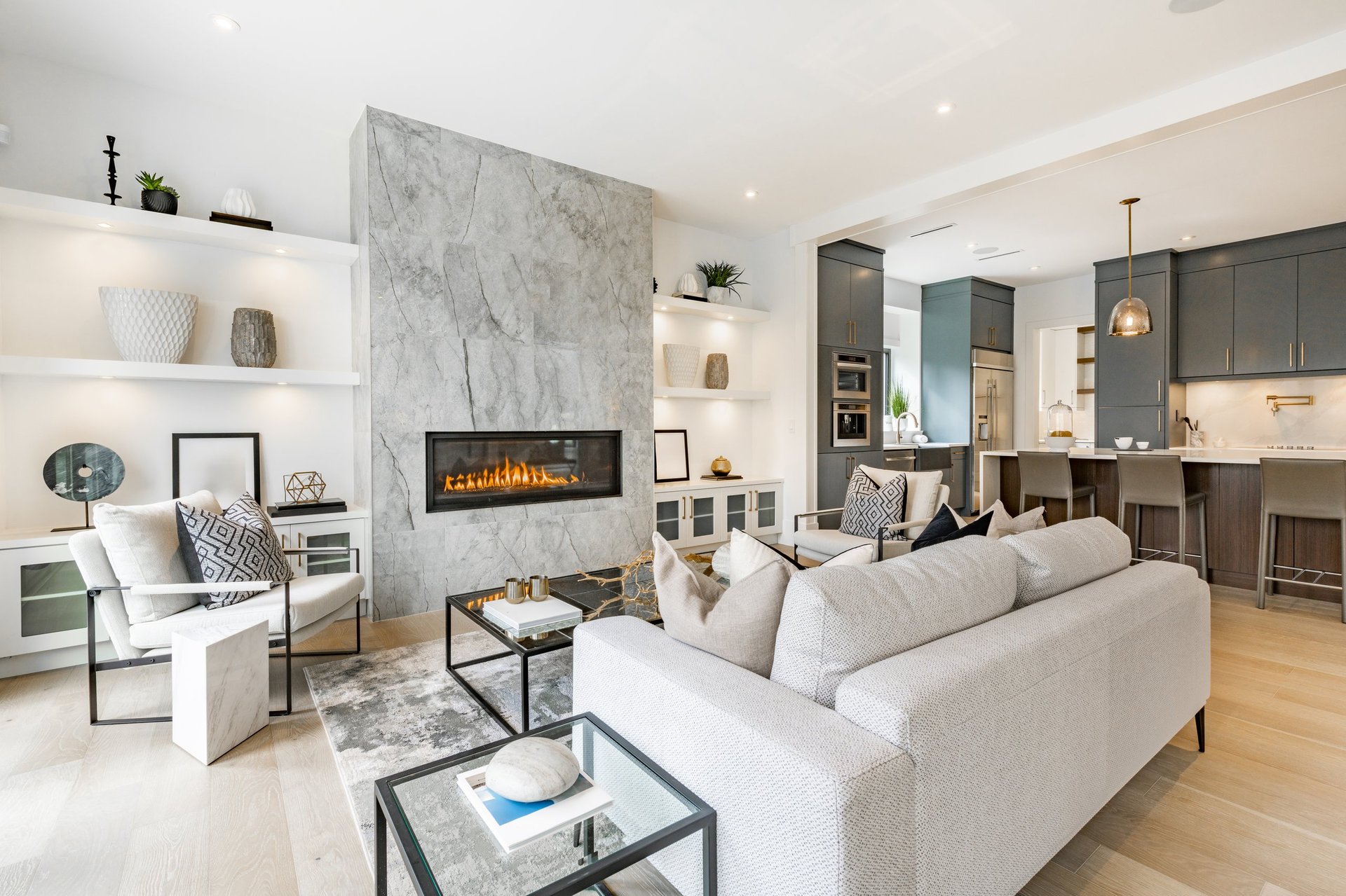 Beautifully staged and professionally cleaned modern home interior