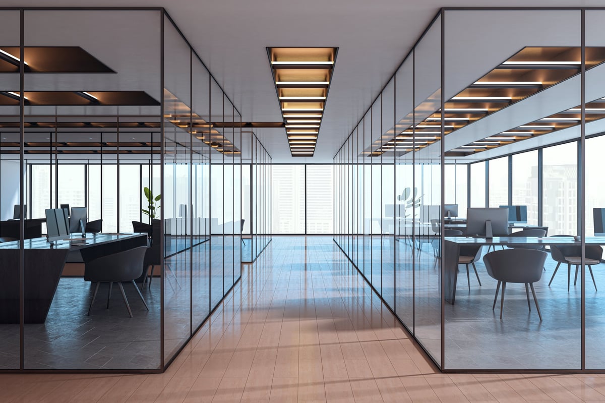 Professional clean modern commercial office space