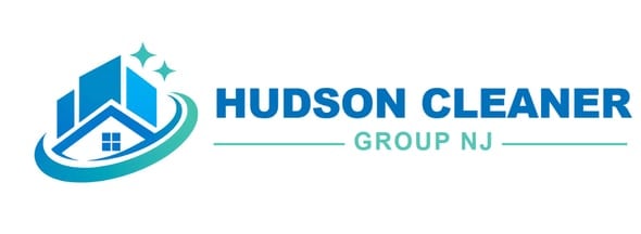 Hudson Cleaner Group NJ logo with blue building icon and green swoosh design